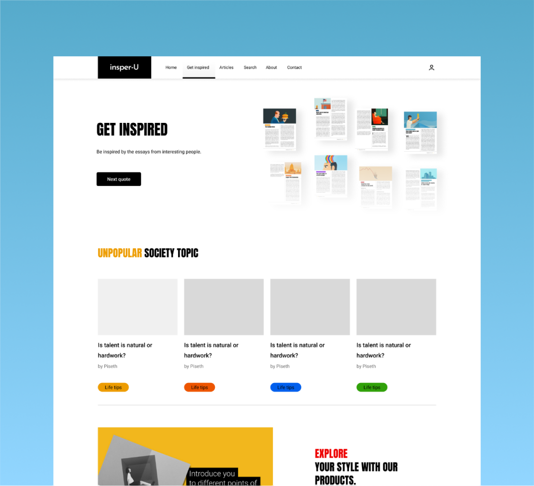 Insper-U Full Stack Application